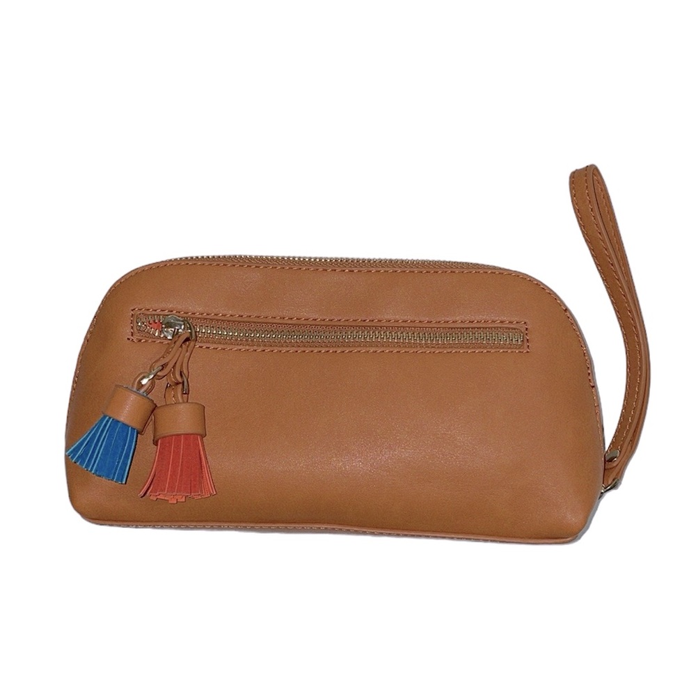 Shiraleah Chicago‎ wristlet/clutch purse.  Brown faux leather. NWOT